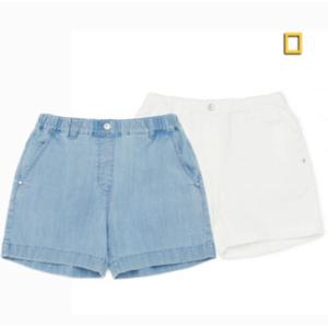 내셔널지오그래픽키즈  (K252GHP010) 여아 3부 데님팬츠 반바지