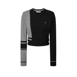 헤지스 골프 여성 24FW 스테디셀러컬러 블럭 로고 니트 (BLACK) WWSW4C611BK