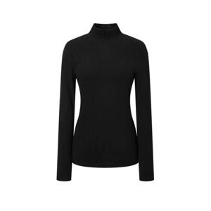 헤지스 골프 여성 24FW 스테디셀러하이넥 스트레치 패턴 티셔츠 (BLACK) WWTS4D702BK