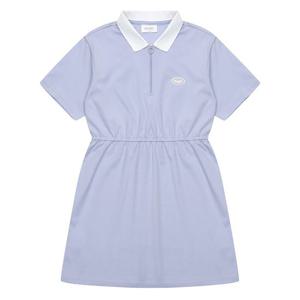 [에꼴리에]여아 카라 배색 반집업 반팔 원피스 21B1859_PU