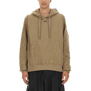 오프화이트 후드 티셔츠 OMBB085 F23FLE0196110 BEIGE