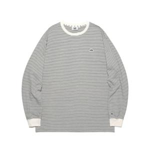 LEE 공용 베이직 스트라이프 긴팔 티셔츠 B1 LE2503LT04 IV GN BR