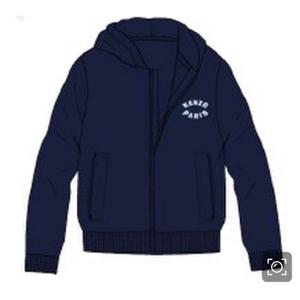[겐조키즈][CODE PROGRAM] 네이비 겐조로고 자수 후드짚업  Z255AFHR13