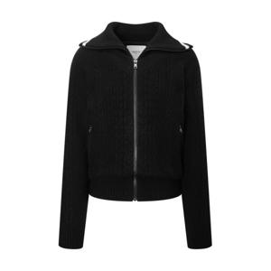 헤지스 골프 여성 24FW 스테디셀러하이넥 케이블 집업 니트 (BLACK) WWSW4D731BK