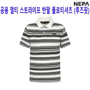 [네파][티셔츠 카라티셔츠](7JD5266)_공용 멀티 스트라이프 반팔 폴로티셔츠(루즈핏)