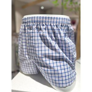[바바라] 남성 체크 면 트렁크(AMT4404T)(NAVY)