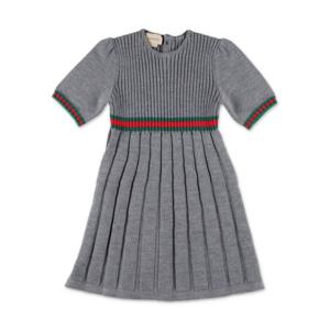 주니어 구찌 숏 원피스 787050 XKD51 1127 GREY GREEN RED