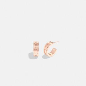 코치 시그니처 허기 귀걸이 CI901-RGD 로즈 골드