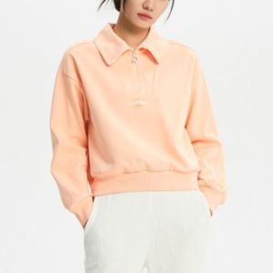 뉴발란스긴팔티 EQS NBNCE1W212-81 W 시그니처 세미크롭 반집업 맨투맨(SEMI-OVER FIT)