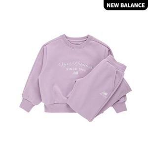 뉴발란스키즈 여아 크롭 기모 상하의세트 NK9YD4830G-70