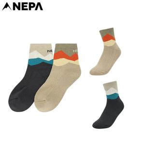 [네파](7LC8318) 남여 공용 국산 에어로쿨 단목 양말 등산양말 (2족 한세트)