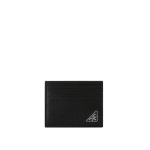 25FW 프라다 2MC223 QHH F0002 사피아노 메탈 로고 카드지갑 블랙