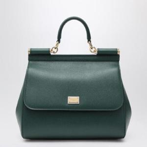 DOLCE&GABBANA Large dark green Sicily Hand Bag BB6002B1001/Q_DOLCE-87399