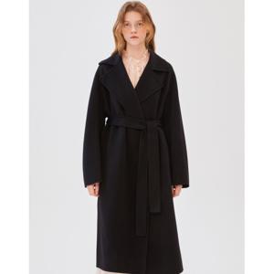 질스튜어트 뉴욕 여성 24FW 블랙 단색 울캐시미어혼방 코트 WJCO4D170BK
