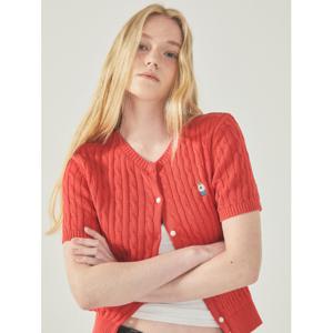 [후아유] 여성 Steve Round neck Short Sleeve Cardigan WHCKF2401F