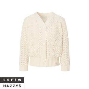 헤지스여성 HSSW5C602 짜임 면혼방 7부소매가디건