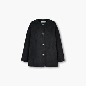 [지컷]로고 버튼업 울 블렌드 코트(7224416001)