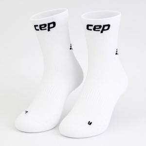 CEP 코어 런 미드컷 V5 중목 스포츠 마라톤 삭스 양말 화이트 WP9C0R