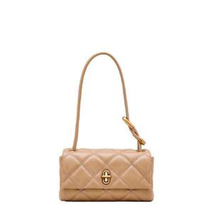 MARC JACOBS Mini Dual Beige Quilted Crossbody Bag with Turn-Lock Closure and Adjustable Shoulder Strap in Leather Woman 2S5HSH023H02230