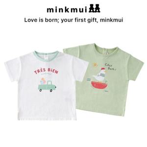 [밍크뮤]붕붕.버드마린반팔티셔츠(2종택1) 35315-332-02.03 [백일/돌/출산선물]