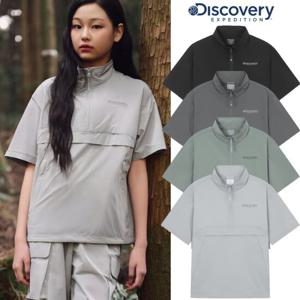 디스커버리키즈 DKTR77053 키즈 프레시벤트 경량 우븐 하이넥 트레이닝 반팔 아노락