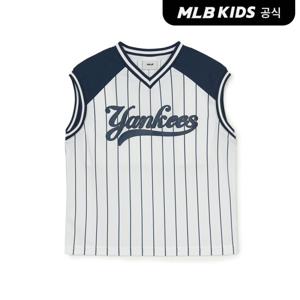 [MLB키즈 공식] 바시티 스포티브 스트라이프 민소매티셔츠 NY (Navy) 7ATKV0153-50NYS