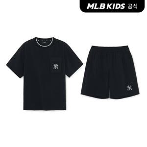 [MLB키즈 공식] 스포티브 베이직 우븐 포켓 티셔츠 세트 NY (Black) 7AS1B3153-50BKS