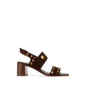 VALENTINO GARAVANI Brown suede Plaster Caster sandals 6W2S0LQ7KIE KG8