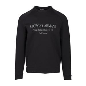 조르지오아르마니 블랙 크루넥 맨투맨 3GSM81SJSXZ UBVN