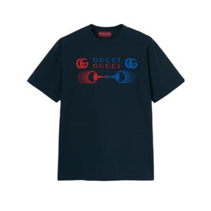 구찌 반팔 티셔츠 796395XJHC9 4794 Blue
