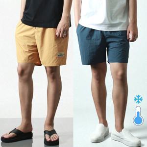 [프랭키뉴욕]남자 바스락 반바지 자수 와펜 비치 여름 러닝쇼츠 바캉스 밴딩 빅사이즈 숏팬츠_WDPA03