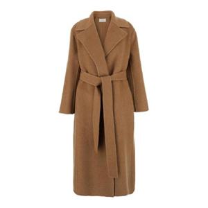 THE ROW Malika Beige Coat with Matching Belt in Wool and Cashmere Woman 5210W3237CML