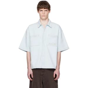 25 SS 아미리 남성 블루 아미리 3D 스냅 데님 셔츠 252886M192031