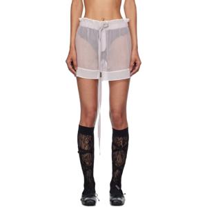 25 SS 앤드뮐미스터 여성 퍼플 길라 레이스 박서 쇼츠 251378F088002