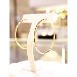 (사은품증정) 미니골드 14K 4cm 파이프링귀걸이 ENBM4102