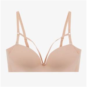 [섹시쿠키](노와이어)베이지/블랙  스트링포인트 무봉제 노와이어브라 2종택 1 SCWBB551