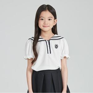 [닥스 리틀]닥스키즈 아이코닉 마린 카라 티셔츠 (DTM11TR68M_WT)