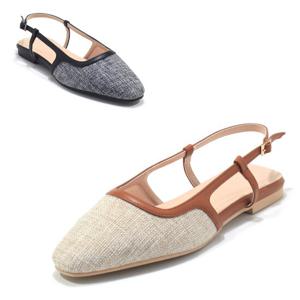 [세라]C24G404 블랙 베이지 슬링백 1CM