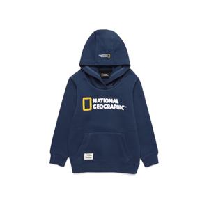 내셔널지오그래픽키즈 N194KHD020 루코스 빅로고 후드 BLUE