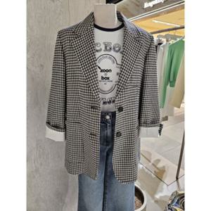 [ZOOC] 울 블렌드 노치드 체크 자켓 (Z251MSF003)