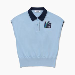 [30%OFF] 르꼬끄골프 여성 우븐 카라 슬리브리스 스웨터 (GQ122LKP36)