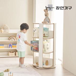 장인가구 베비 E0등급 전면 회전 책장 책꽂이 3단 아기 교구장