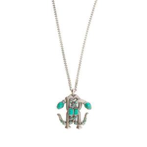 25 SS 로베르토 카발리 미러 스네이크 펜던트 네크리스 RKG011AM016 TP432044960