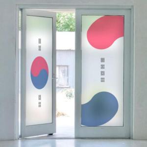 아트박스/꾸밈 gb893_m-무점착유리시트_우리나라태극기_유리문시