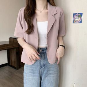 [올리비에스클로젯]심플 테일러드 반팔 자켓_O2506JK601B