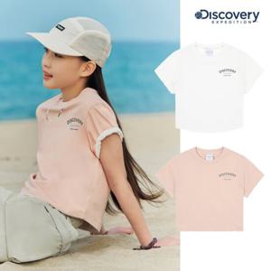 디스커버리 키즈 여아 프레시벤트 슬림핏 트레이닝 반팔티셔츠 DKTR93053