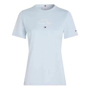 Tommy Hilfiger 반팔 크루넥 티셔츠 WW0WW43895 C1OBREEZYBLUE TP940614161