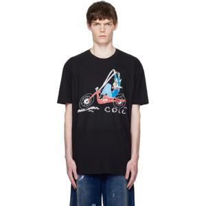 25 SS COUT DE LA LIBERTE 남성 블랙 프레디 초퍼 카우트 라이더 티셔츠 252006M213002