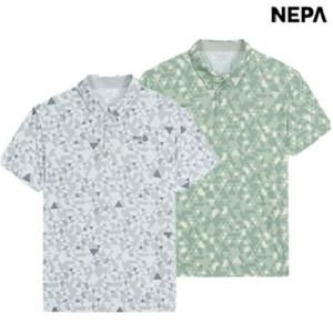 네파[택가 79,000원]남성 여름 도노 패턴 아이스 냉감 폴로 카라 반팔 티셔츠 7L35212