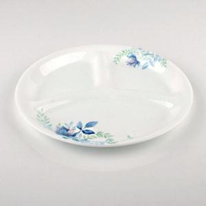 삼구접시 코렐 블루플로럴 삼절 소접시 안주 식기 그릇 작은접시